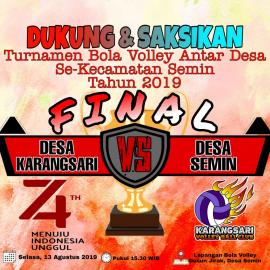 AYO DUKUNG TIM BOLA VOLLEY DESA KARANGSARI